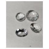 Clear  cultured stones mixed sizes