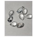 Clear  cultured stones mixed sizes