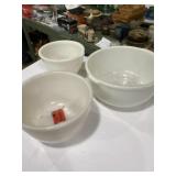 Three milk, glass, mixing bowls