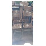 Set of 4 carved back dinning chairs