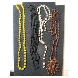 4 vintage beaded necklaces