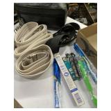 Toothbrushes, razors, safety belts, and travel