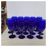 18 libby cobalt water glasses no chips or damage