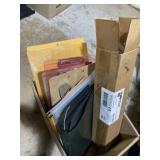 Clipboards, hand pump and envelopes