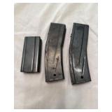 3 U.S. M1 30 caliber carbine magazines