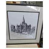 23 x 25 framed  Tippecanoe county courthouse