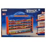 New in box track racing race and track car case