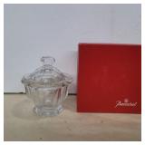 Baccarat crystal Harcourt lidded bowl 5.5in tall