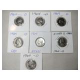 7 1964 nickels