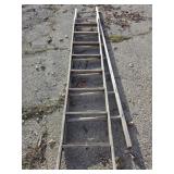 2 wooden  ladders