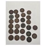 26 Indian Head Pennies Assorted Years