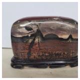 Chinese dendritic limestone picture stone 5.5in