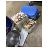 Kitchen items, including three chocolate fondue