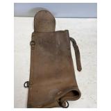 Right WWII U.S. Horse Cavalry gas mask leather