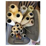 Assorted paint rollers & tote