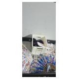 Oriental hand fans , beanie,  gloves and note pad