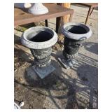2 Fiberglass Urns 24 x 12 x 12'