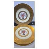 6 Royal Bavarian stouffer china gold trim floral