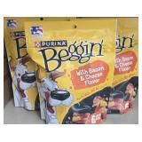 3- 6oz bags of bacon and cheese flavored beggin