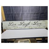 Live Laugh Love wall plaque - 36 x 6.5
