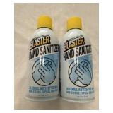 2 new BLASTER Hand sanitizer spray cans