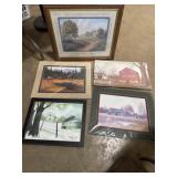 Framed and loose rustic farm and rural landscape