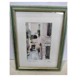 4x6 framed St Paul de-vence France watercolor