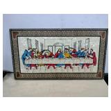 The last supper handcrafted with mother of pearl