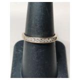 10K clearstone band ring marked 10K size 6.5.