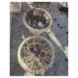 2 concrete planters 11 x 18'