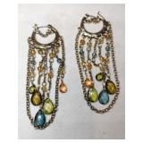 Gold tone dangle earrings