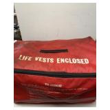 Five life vest in case