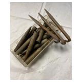 Old 7.62 ammo and three spikes