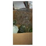 Glass serving dish, floral vase , heart shape