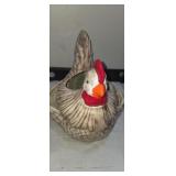 Arnel's Hand-Painted Ceramic Hen Planter 1976 has