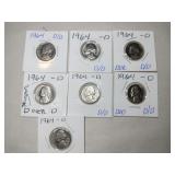7 1964 nickels