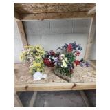 Lot of assorted silk and plastic artificial