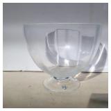 Orrefors Sweden crystal footed bowl 7.5in tall