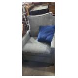 Tyler square Roll arm pottery barn recliner gray