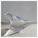 Crystal bird signed 3.5in tall and 6.5in across