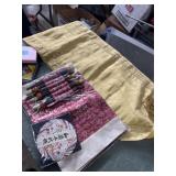 Table runner, drink coasters, and Asian dining