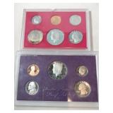1982 and 1985 mint  proof sets