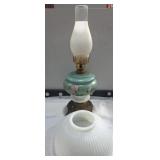 20in Hand painted table lamp metal base with