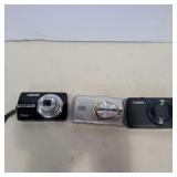 3 digital cameras Canon and olympus untested