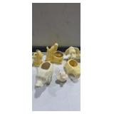 6 Animal and bird planters various sizes