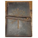New in package leather bound journal with old