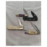 4 pocket knife lot lock blades