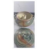 Canadian studio pottery covered casserole dish