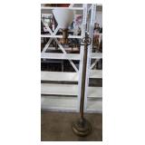 Metal base 5ft floor lamp with glass shade