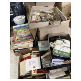 Old aviation books, various vintage hardware and
